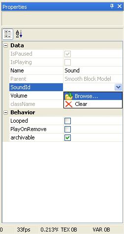 Sound insertion